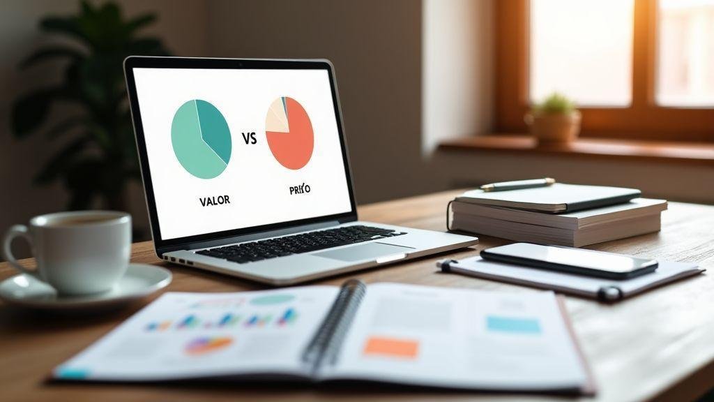 E-mail marketing e marketing de conteúdo para educar sobre precificação orientada ao valor