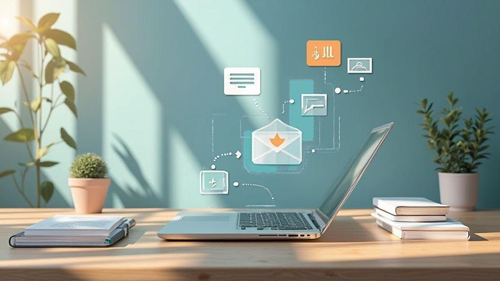 Funil de vendas para infoprodutos com automação de email para aumentar o ticket médio em lançamentos perpétuos