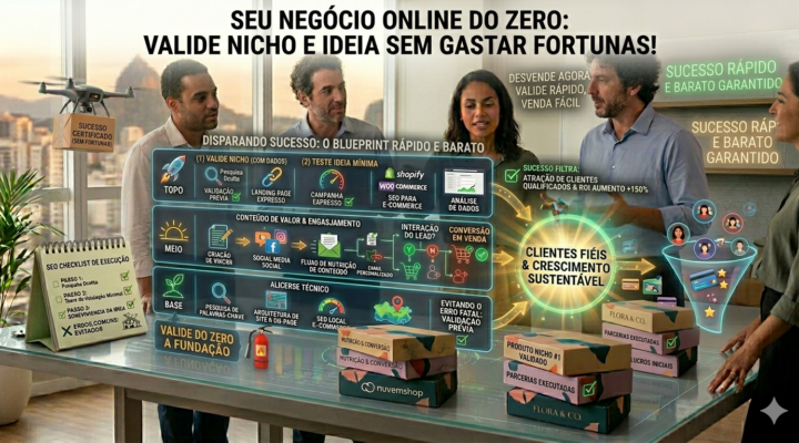 Seu Negócio Online do Zero: Valide Nicho e Ideia SEM Gastar Fortunas! Desvende o Segredo para o Sucesso Rápido e Barato AGORA!